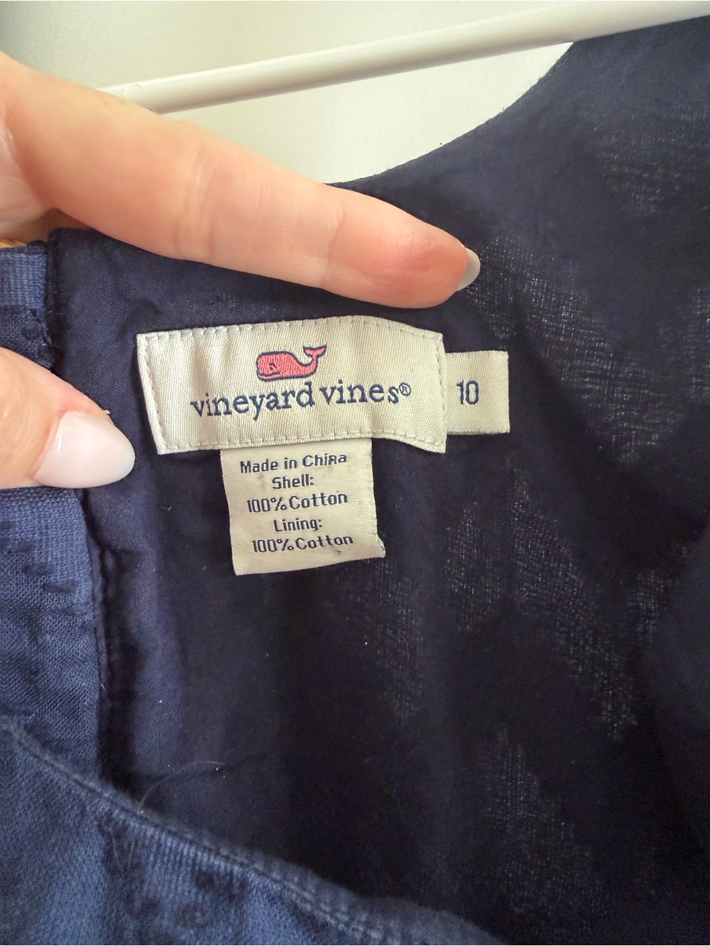 Vineyard Vines Navy Textured Tank Dress - Picture 3 of 3
